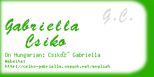 gabriella csiko business card